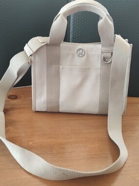 lululemon athletica Small Canvas Crossbody Tote in Light Beige